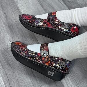 Alegria Paloma Mary Jane Shoes Garden Floral Leather Chucky Shoes Size 38